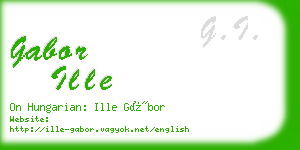 gabor ille business card